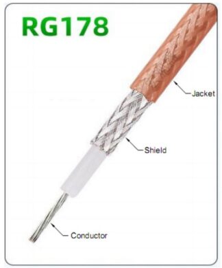 Cable RG178-30AWG (ID=0.85 OD=1.80 CS+CS)